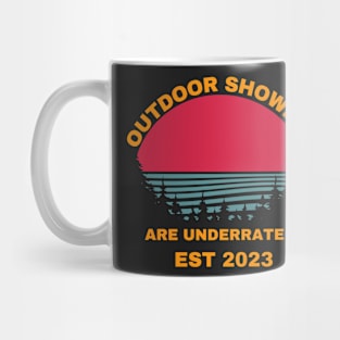 Outdoor Showers Are Underrated Est 2023 Funny Hiking Gifts Mug